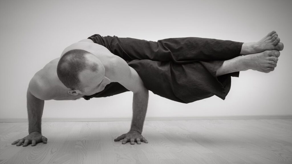 Dwi Pada Koundinyasana – Haltung des Weisen Koundinya mit beiden Beinen